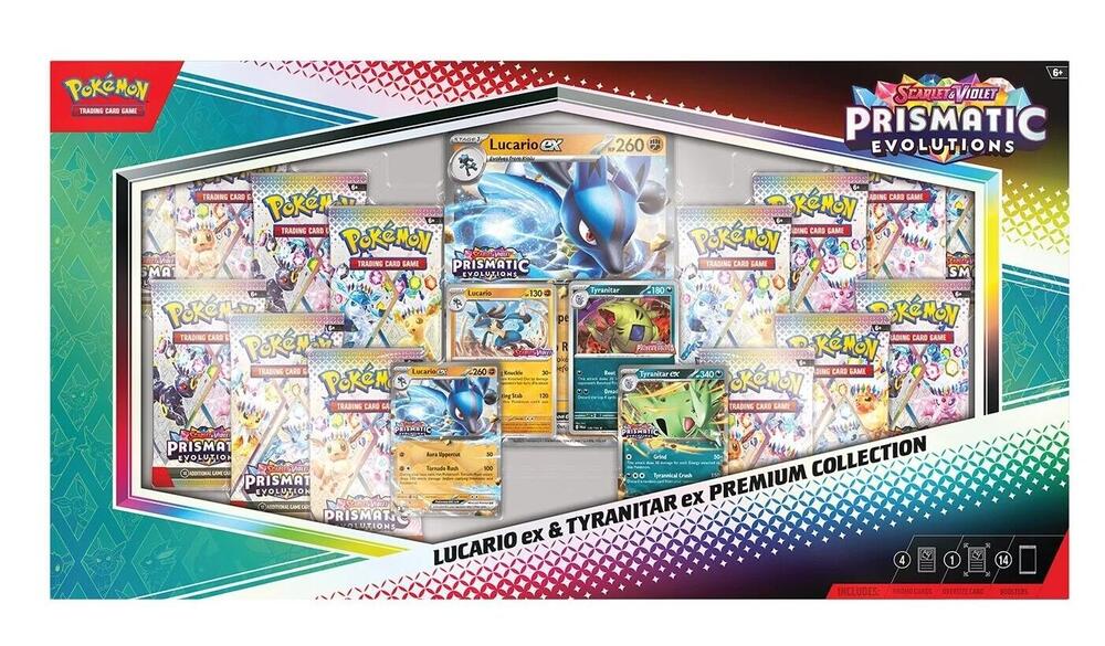 Prismatic Evolutions Lucario ex & Tyranitar ex Premium Collection (Sam's Club) - Miscellaneous Cards & Products (MCAP)