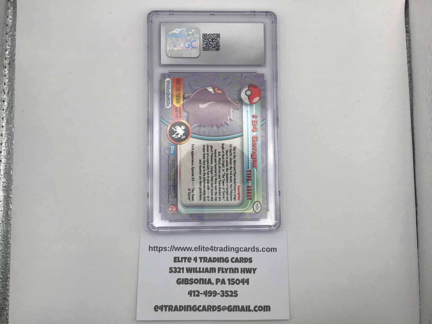 Gengar #94 Pokemon 2000 Topps Chrome (CGC 9)