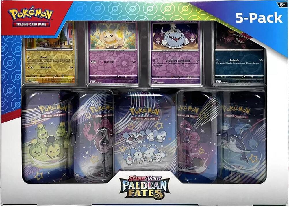 Costco Pokemon Scarlet & Violet Paldean Fates Mini Tin 5-pack - Miscellaneous Cards & Products (MCAP)