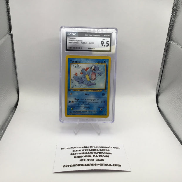 Totodile [1st Edition] #80 Pokemon Neo Genesis (CGC 9.5)