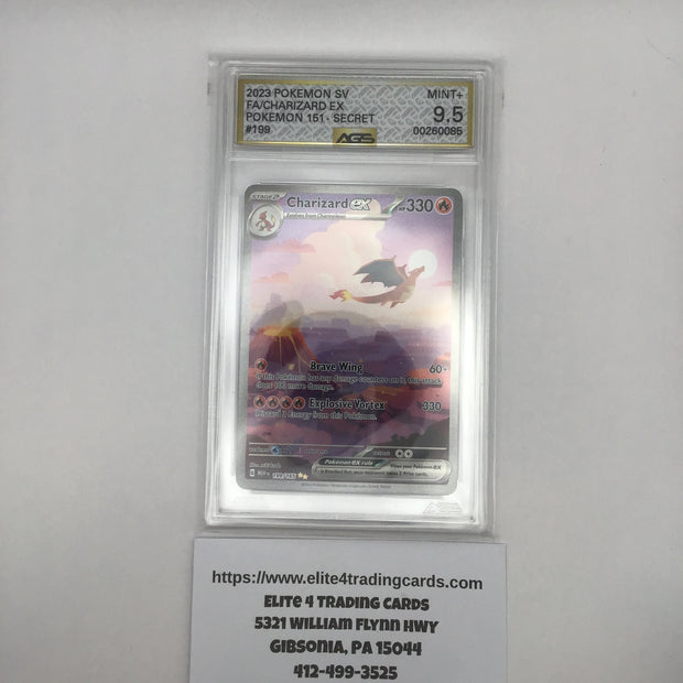 Charizard ex #199 Pokemon Scarlet & Violet 151 (AGS 9.5)