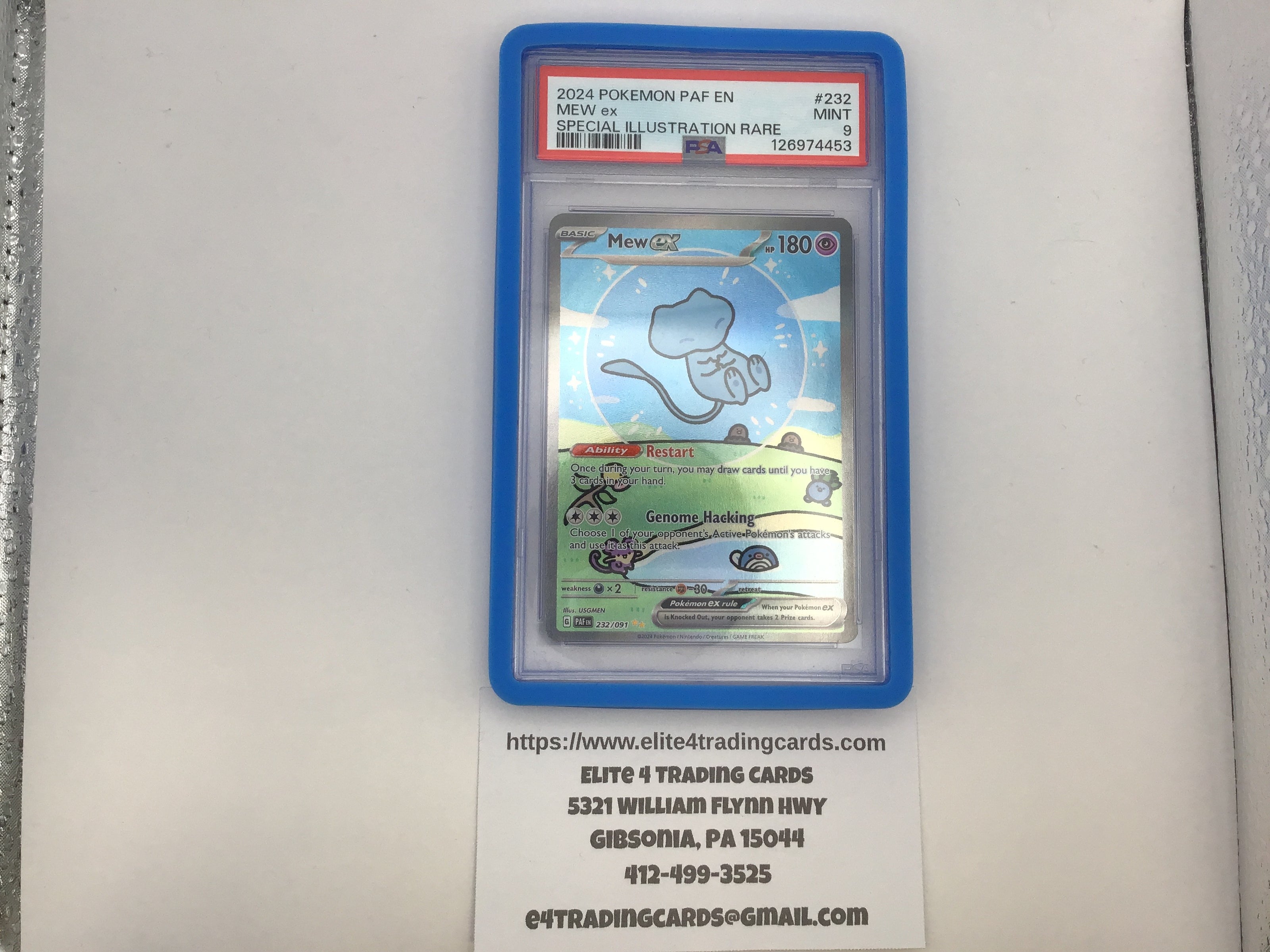 Mew ex #232 Pokemon Paldean Fates (PSA 9)