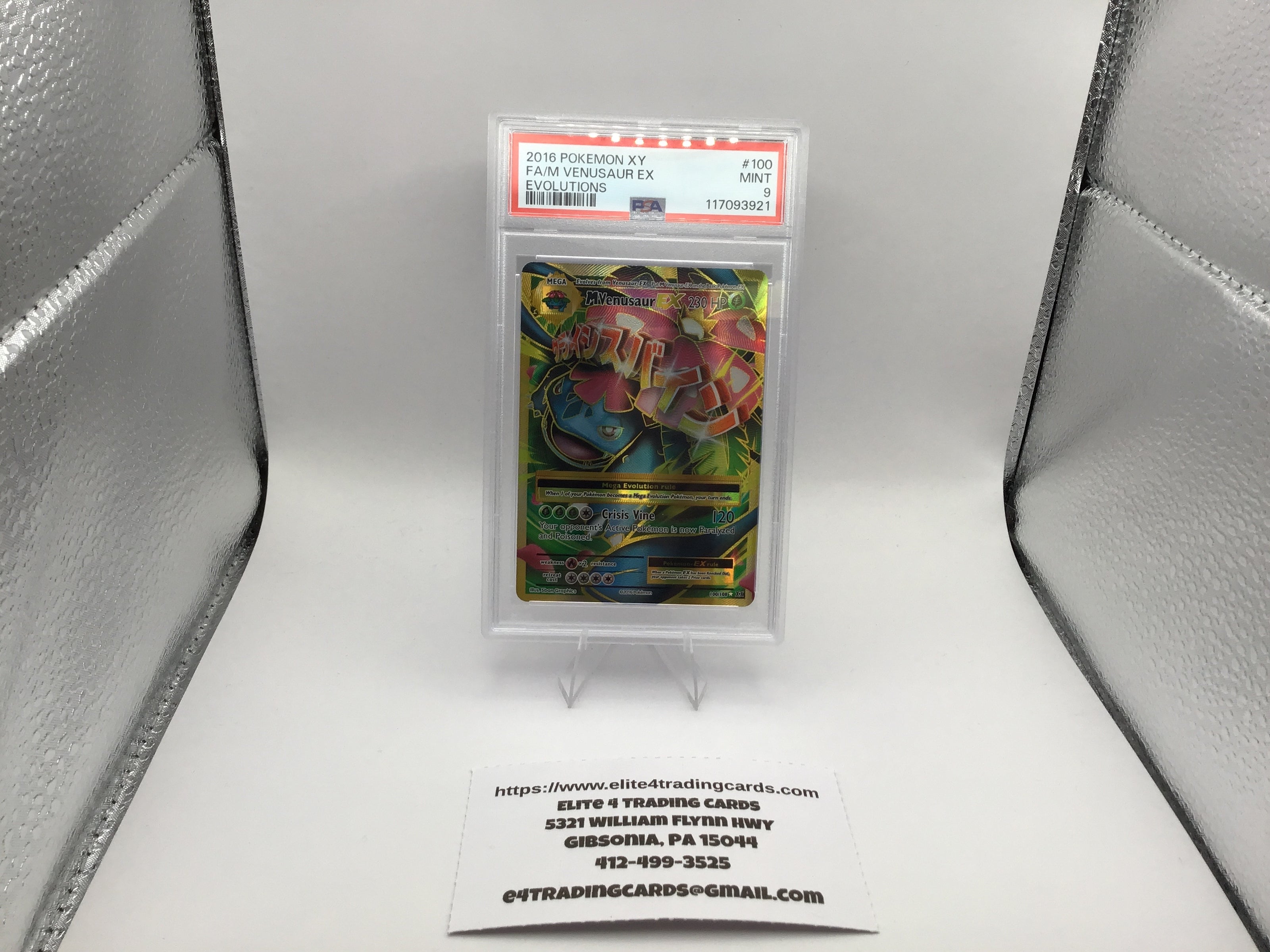 M Venusaur EX #100 Pokemon Evolutions (PSA 9)