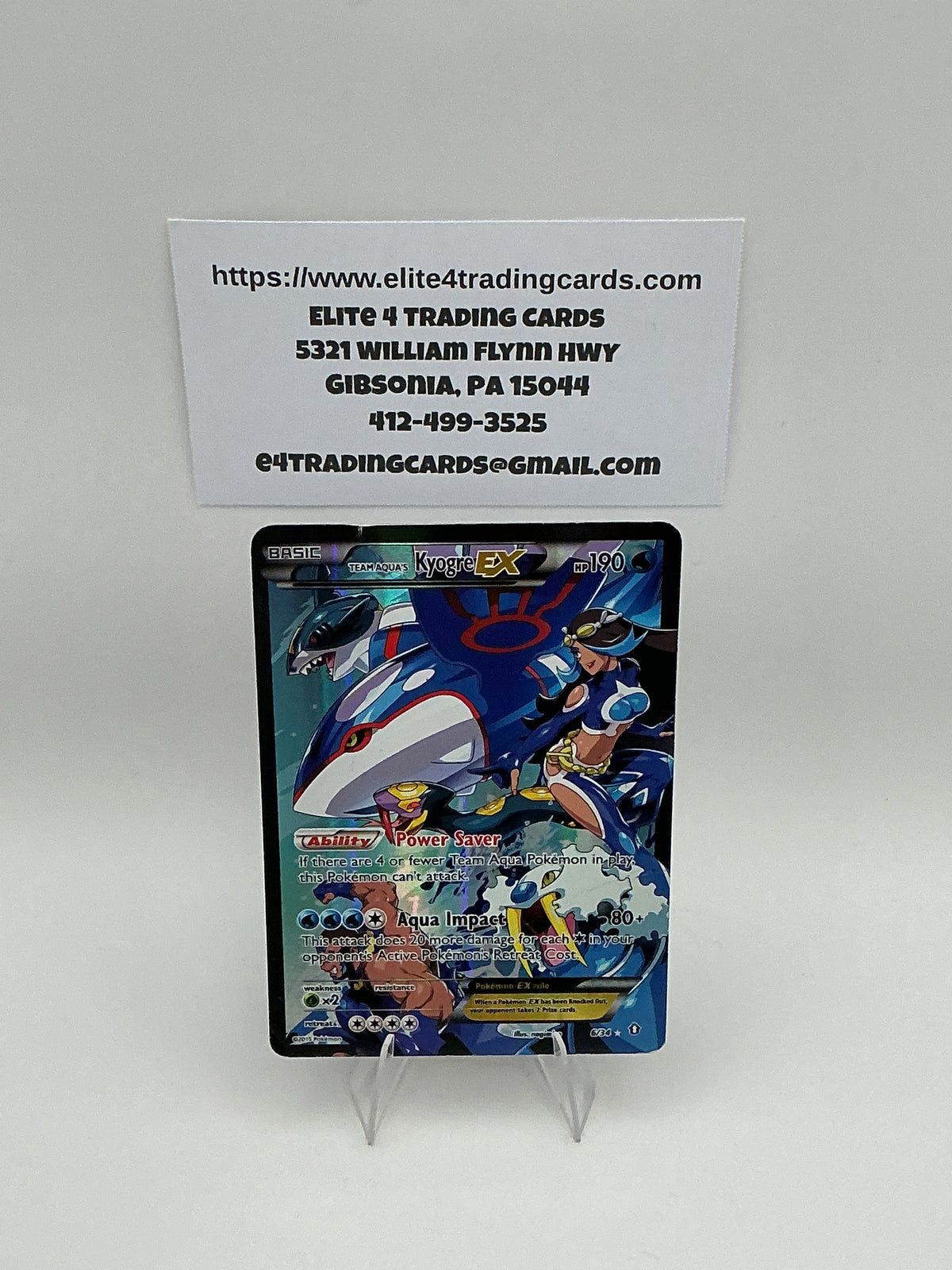 Team Aqua's Kyogre EX - Double Crisis (DCR) (Damaged)