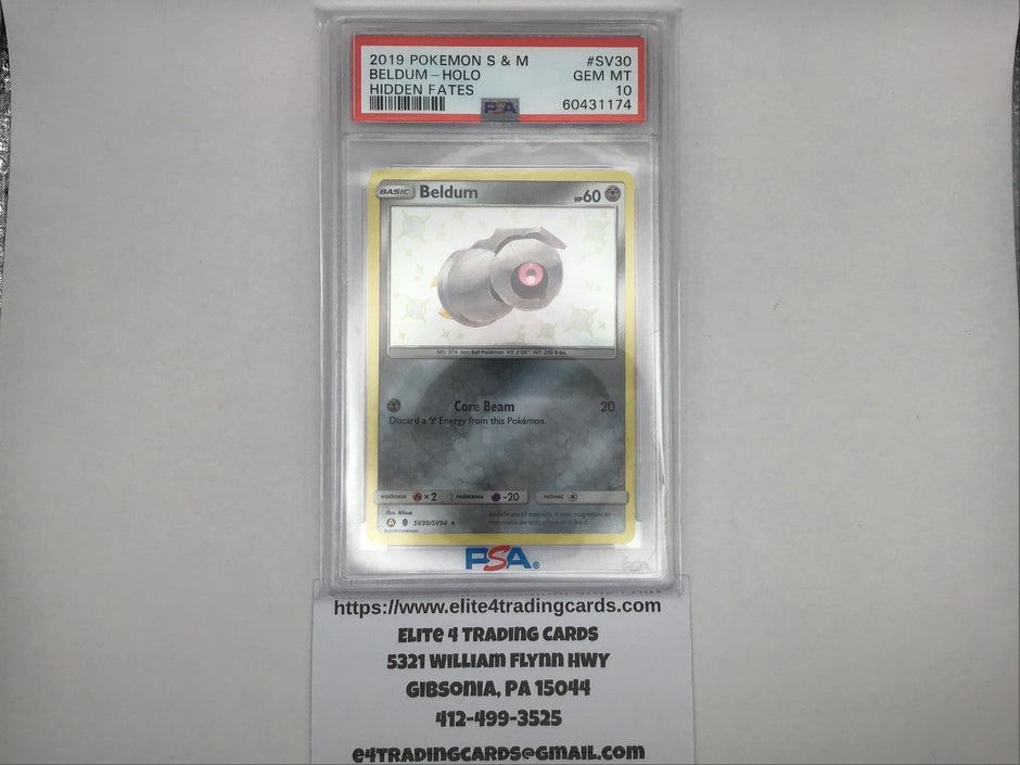 Beldum #SV30 Pokemon Hidden Fates (PSA 10)