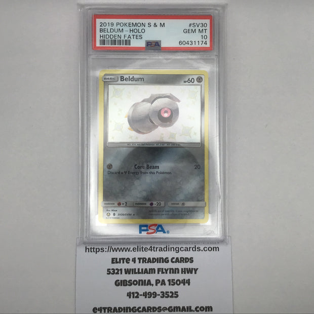 Beldum #SV30 Pokemon Hidden Fates (PSA 10)