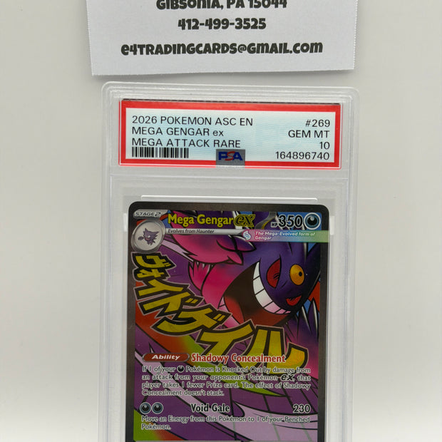 Mega Gengar ex #269 Pokemon Ascended Heroes (PSA 10)