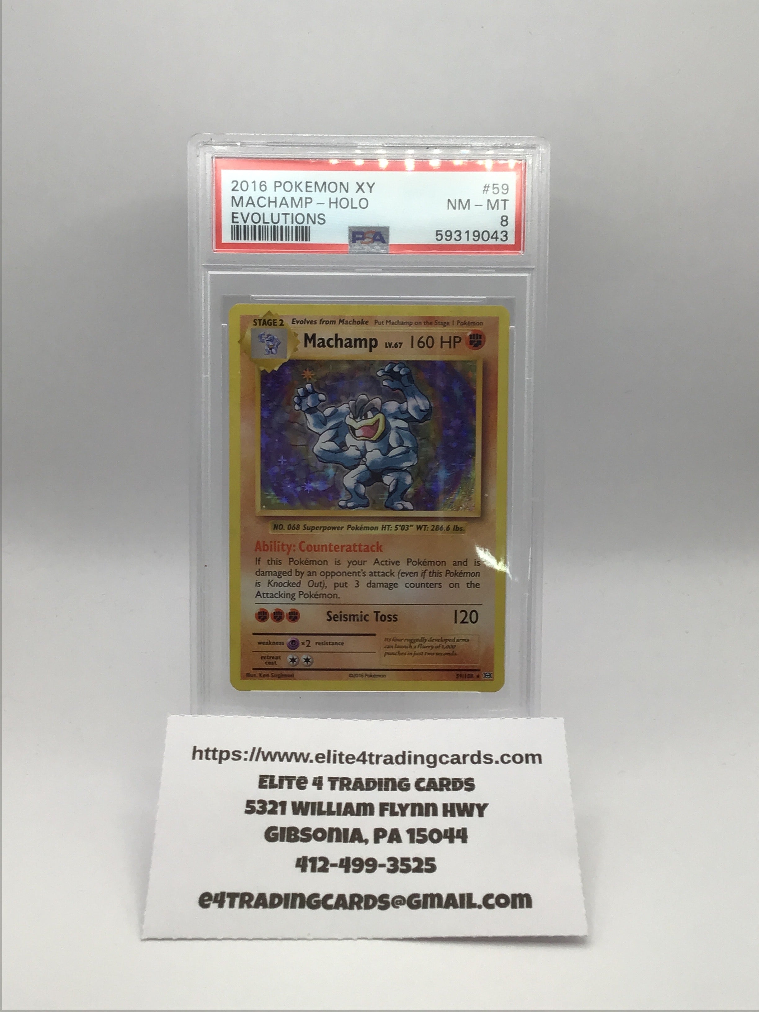Machamp #59 Pokemon Evolutions (PSA 8)