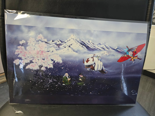 MTG Aang Flying Print- Derrick Smith Locl Artist
