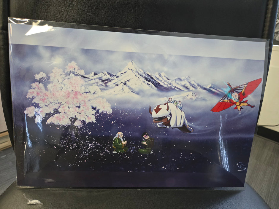 MTG Aang Flying Print- Derrick Smith Locl Artist