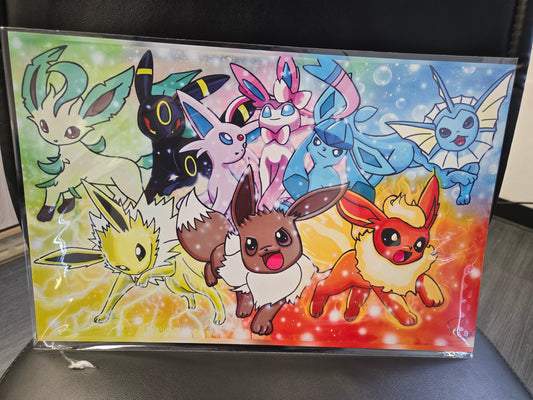 Eeveelution Team Print- Derrick Smith Local Artist