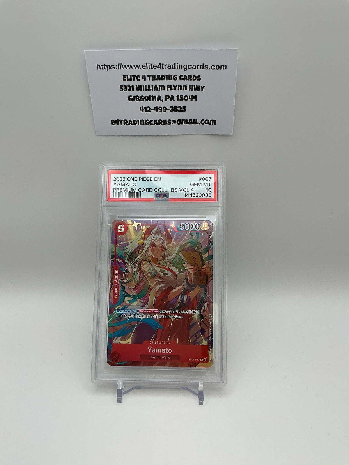 Yamato [Best Selection] EB01-007 One Piece Promo (PSA 10)
