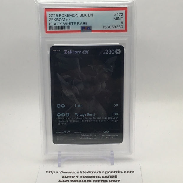 Zekrom ex #172 Pokemon Black Bolt (PSA 9)
