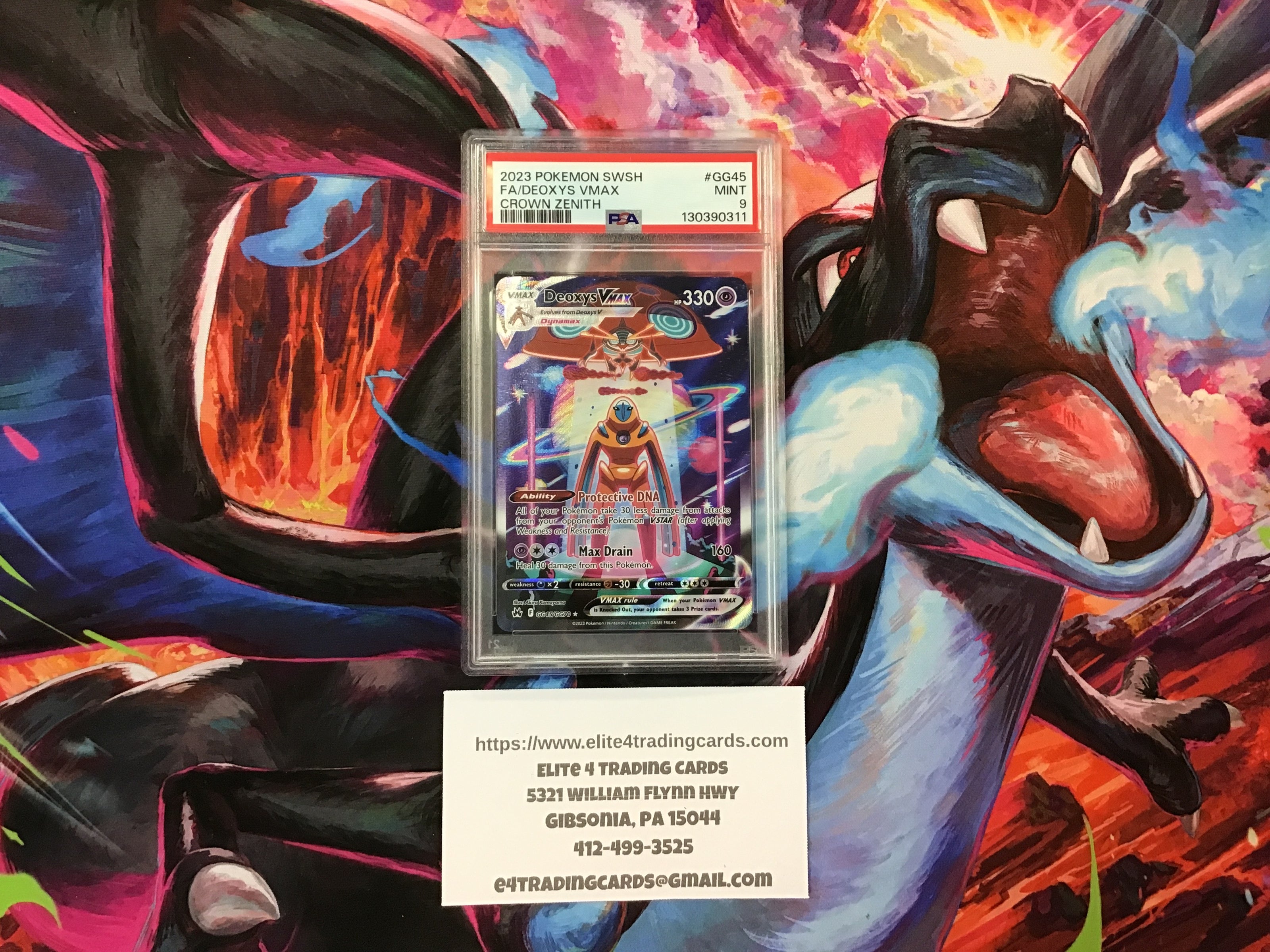 Deoxys VMAX #GG45 Pokemon Crown Zenith (PSA 9)