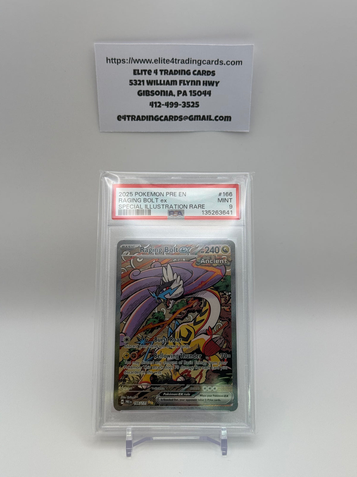 2025 Pokemon PRE EN Raging Bolt ex Special Illustration Rare (PSA 9)