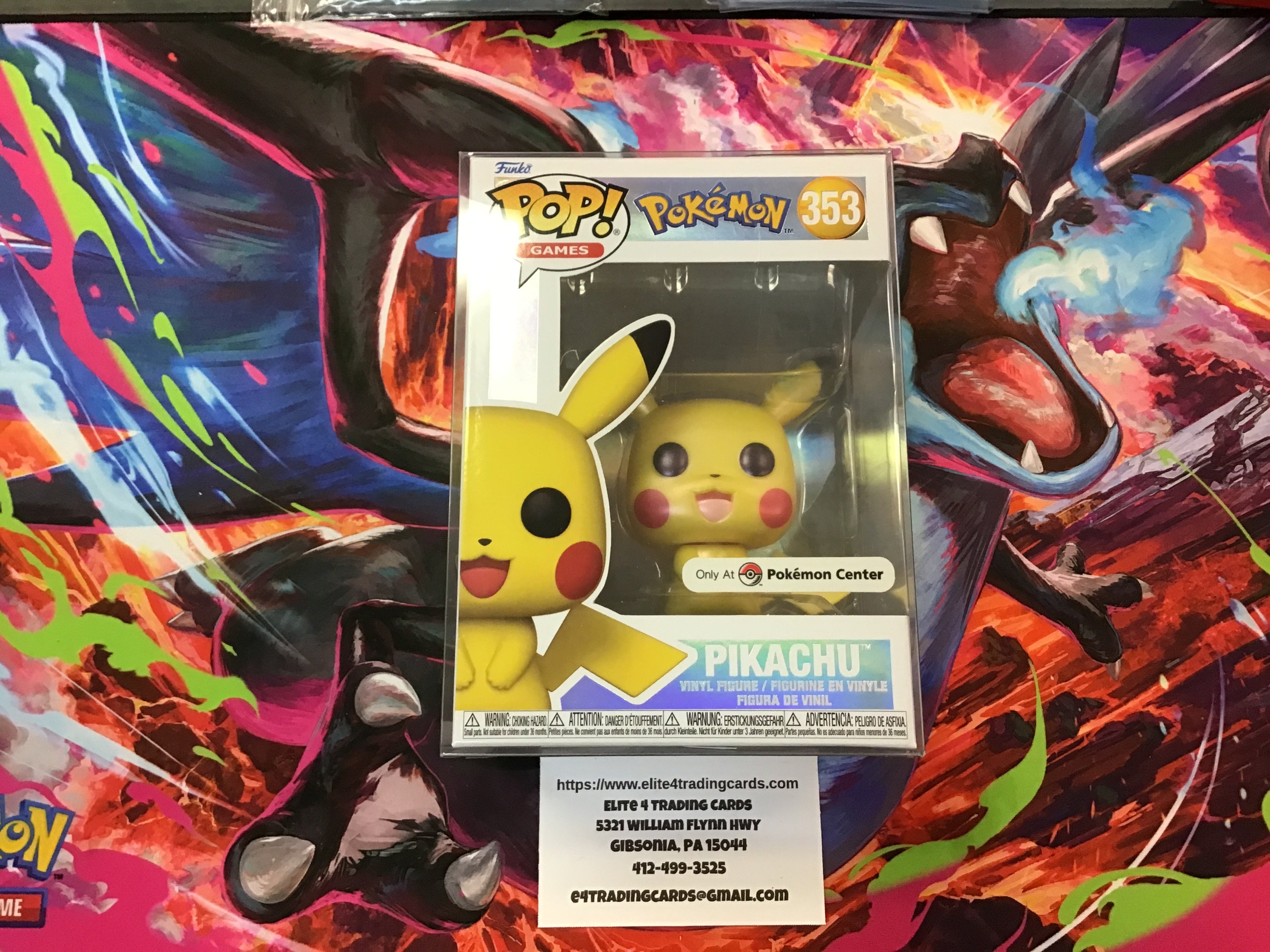 Pikachu #353 [Pearlescent] Pokemon Center Funko Pop!