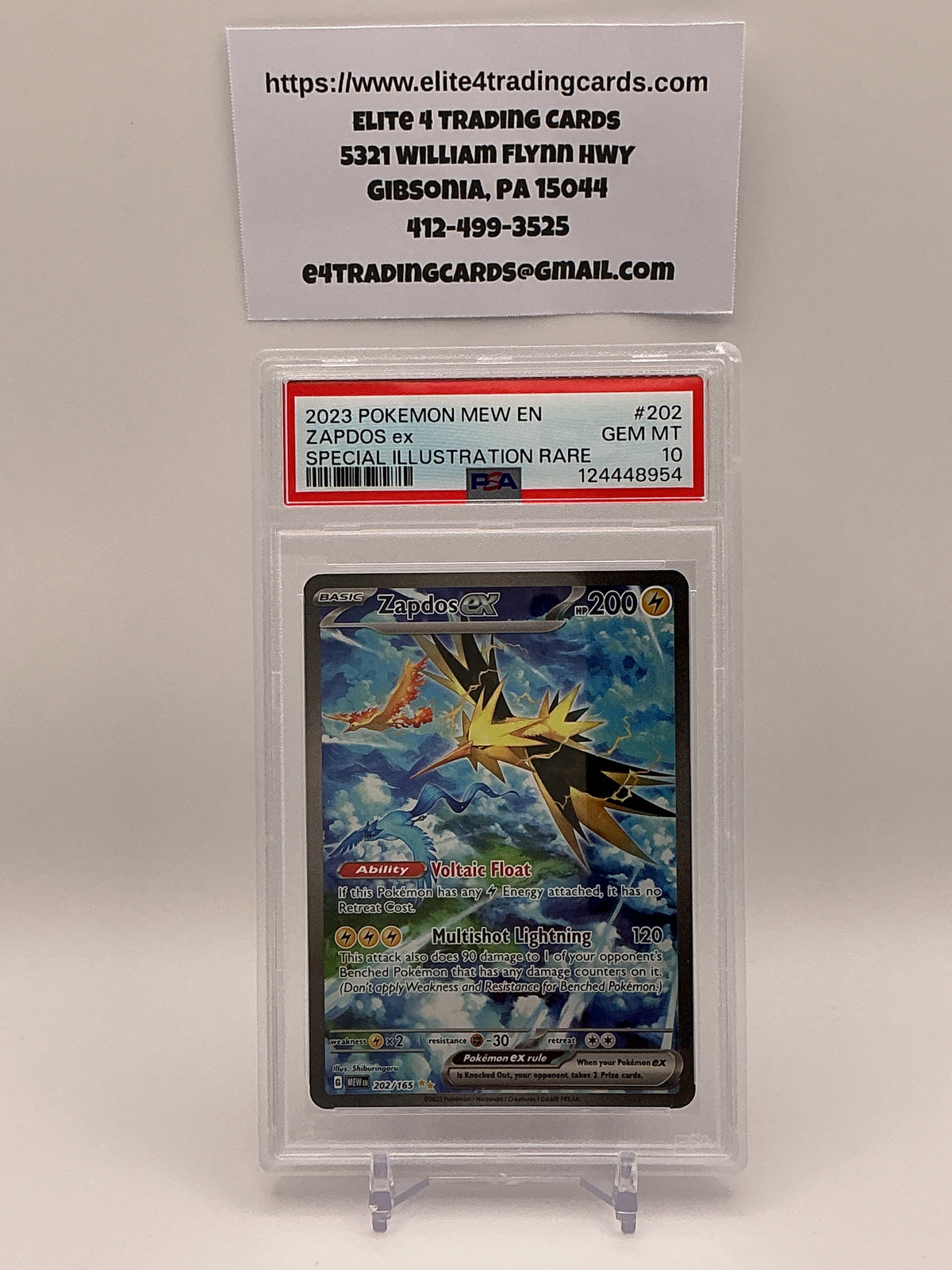 Zapdos ex #202 Scarlet & Violet 151 (PSA 10)