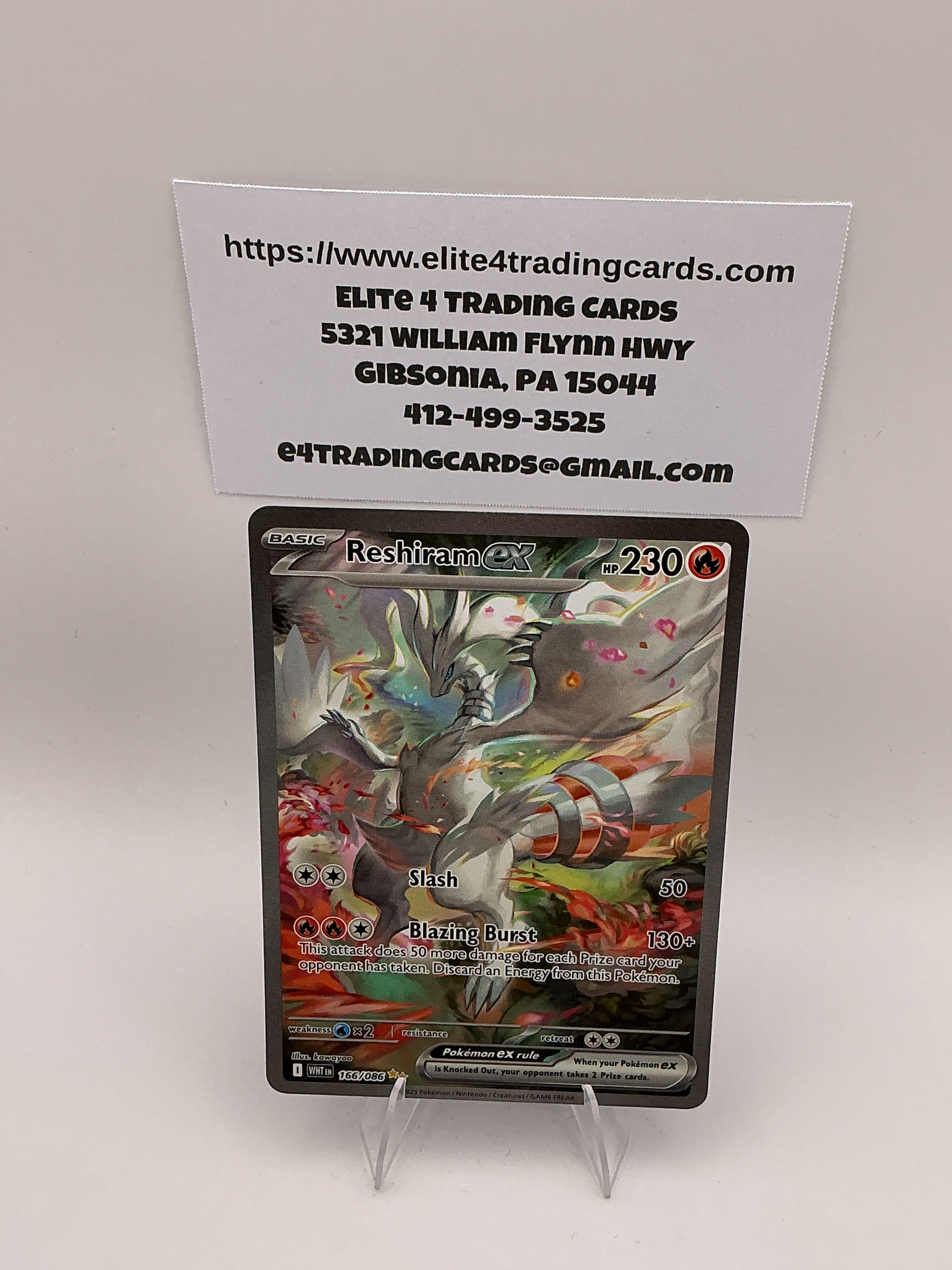Reshiram ex - 166/086 - SV: White Flare (WHT) - NM