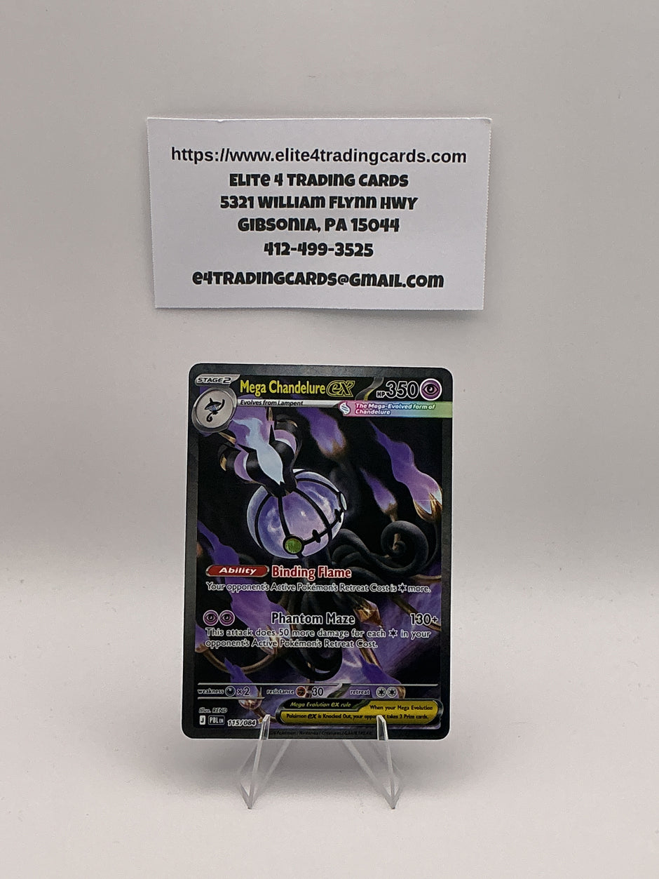 Mega Chandelure ex - 115/084 - ME05: Pitch Black (PBL)