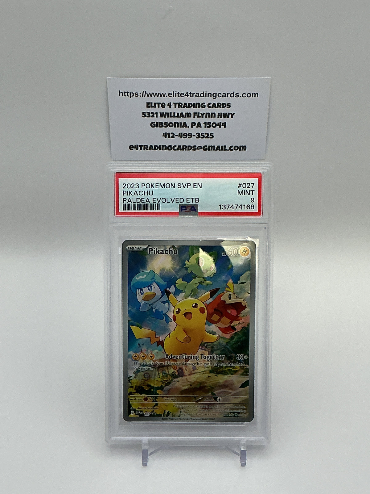 Pikachu #27 Paldea Promo (PSA 9)