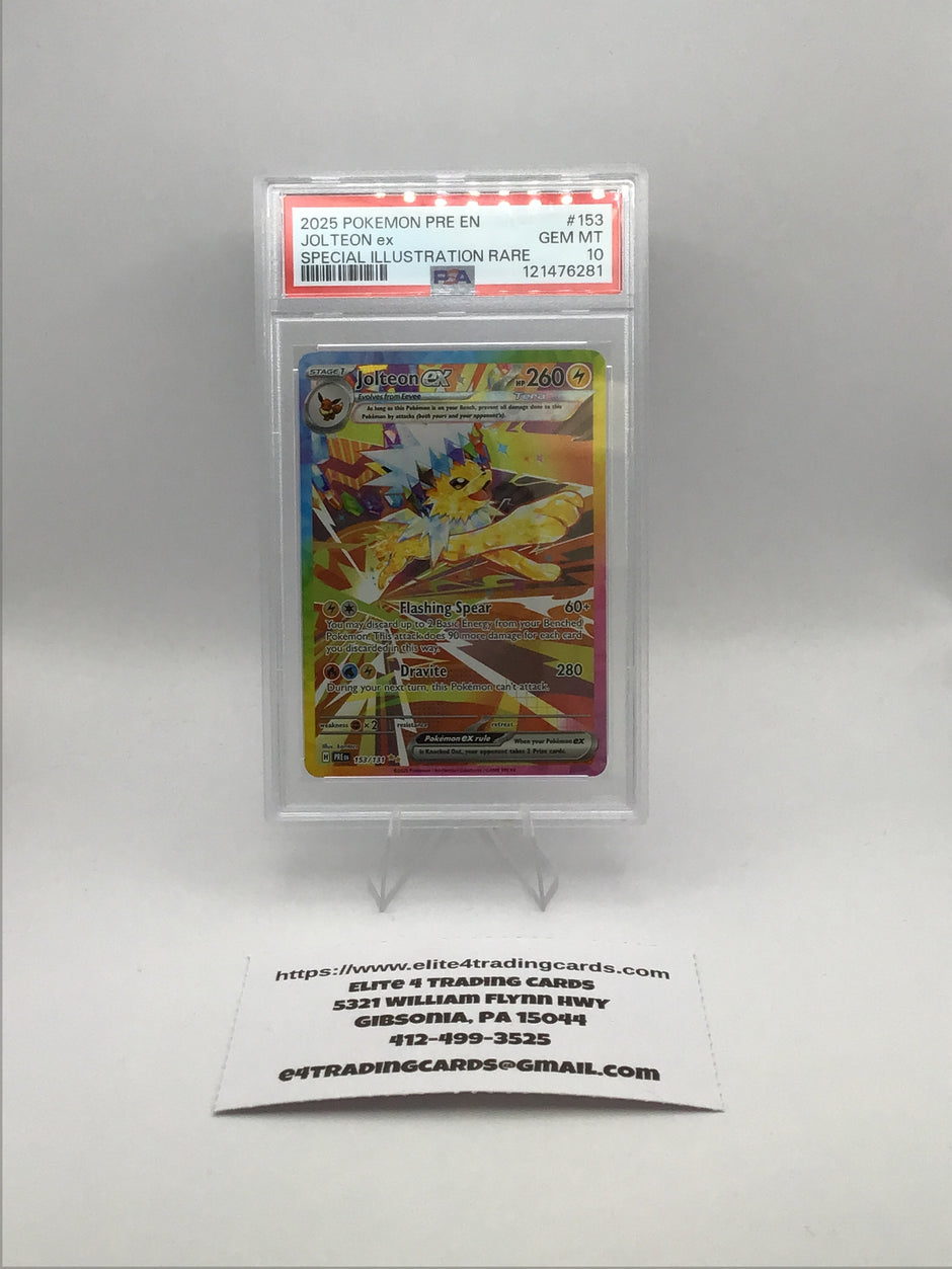 Jolteon ex #153 Pokemon Prismatic Evolutions (PSA 10)