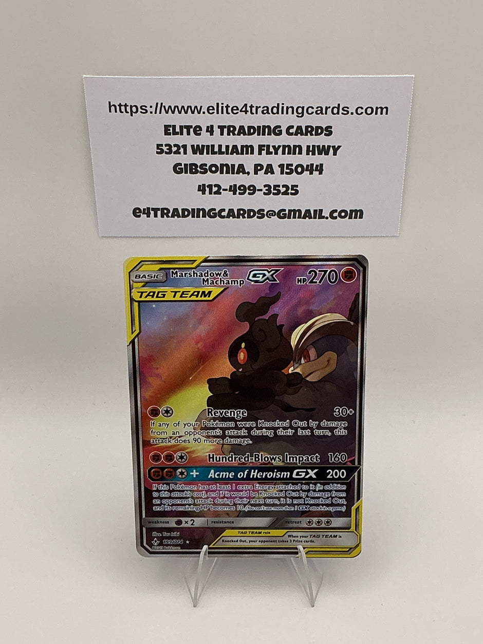 Marshadow & Machamp GX (199) (Full Art) - SM - Unbroken Bonds (SM10) LP