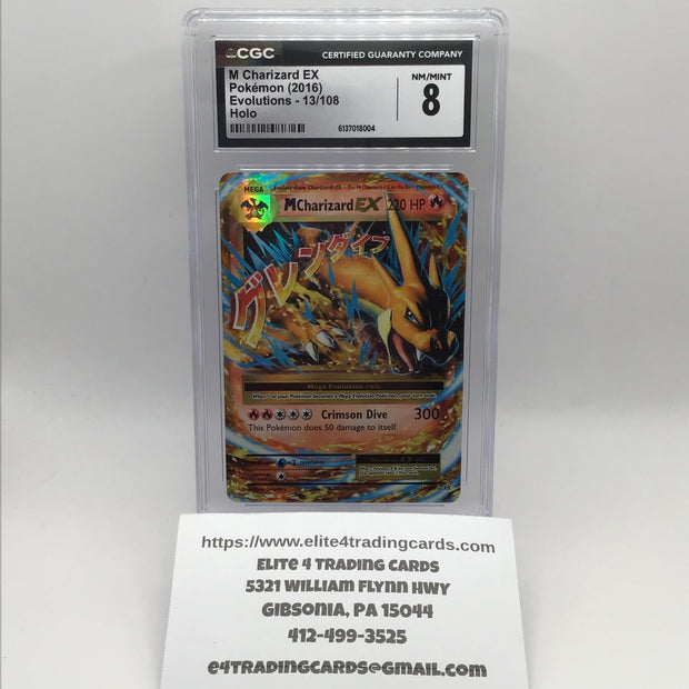 M Charizard EX #13 Pokemon Evolutions (CGC 8)