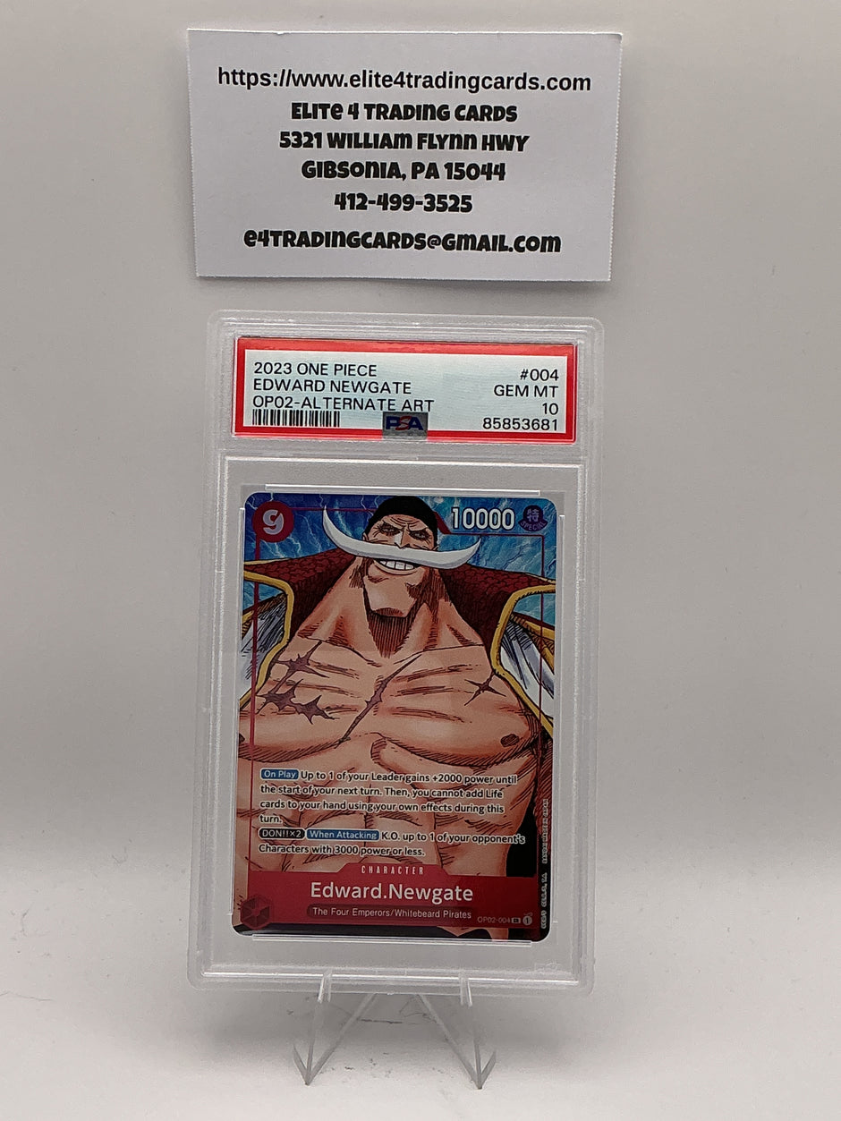 Edward.Newgate [Alternate Art] OP02-004 One Piece Paramount War (PSA 10)