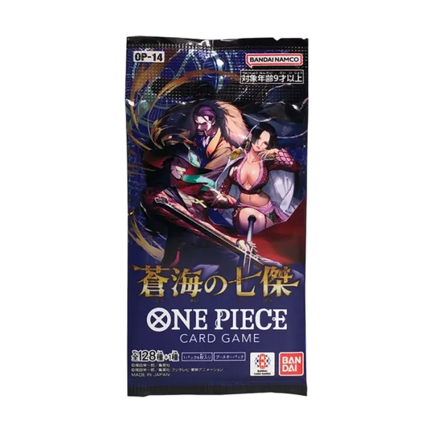 One Piece Trading Cards Op-14 The Azure Sea's Seven Japanese Booster Pack
