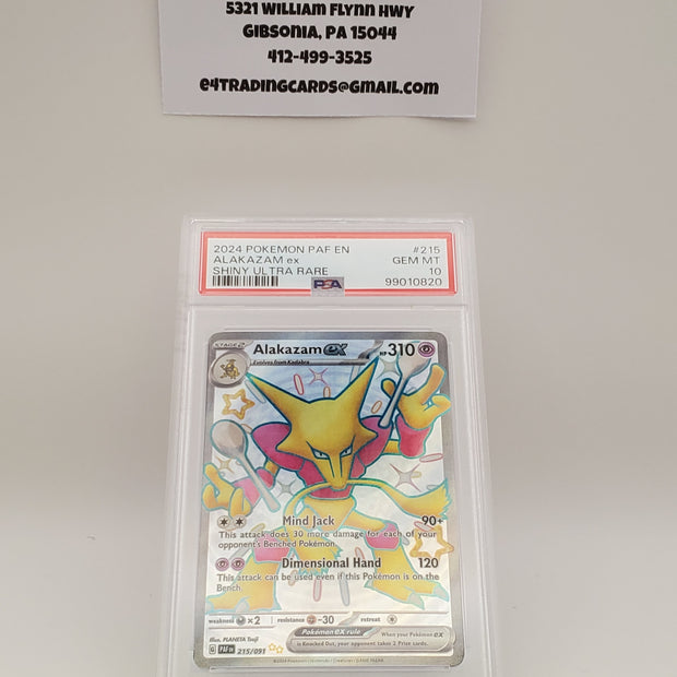 2024 Pokemon PAF EN Alakazam ex (PSA 10)