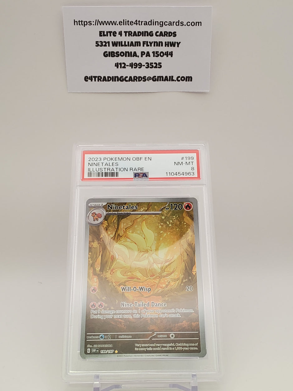 2023 Pokemon OBF en Ninetales #199 (PSA 8)