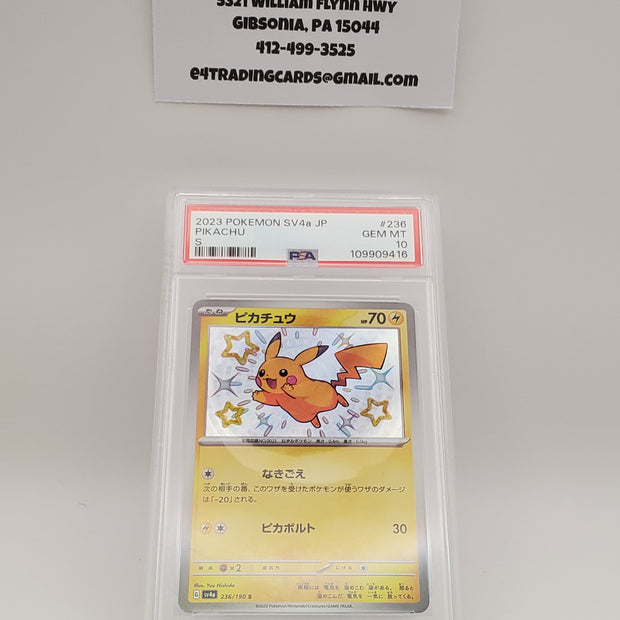 Pikachu #236 Japanese Shiny Treasure ex (PSA 10)