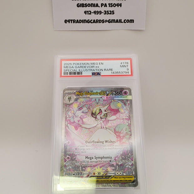 Mega Gardevoir ex #178 Pokemon Mega Evolution (PSA 9)