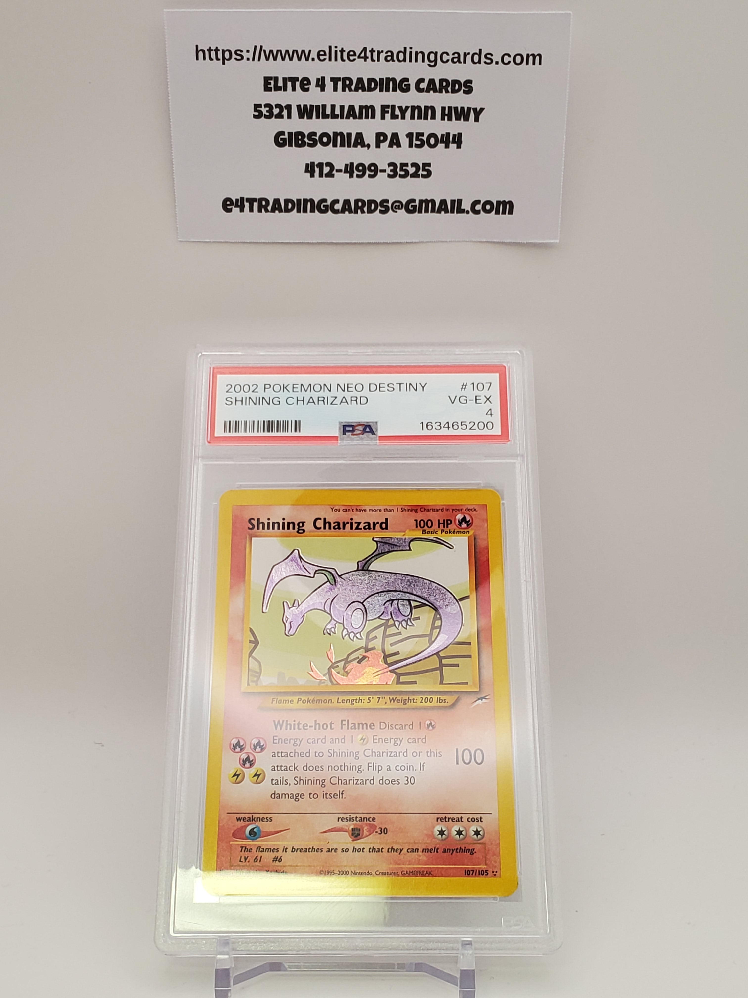 Shining Charizard #107 Neo Destiny (PSA 4)
