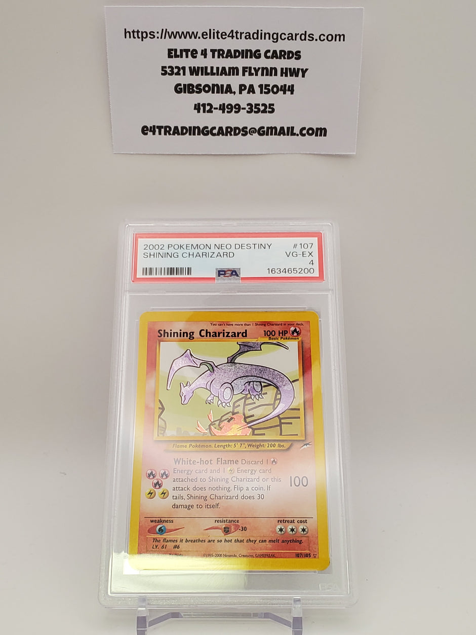 Shining Charizard #107 Neo Destiny (PSA 4)