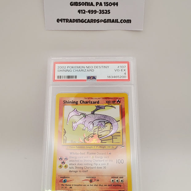 Shining Charizard #107 Neo Destiny (PSA 4)