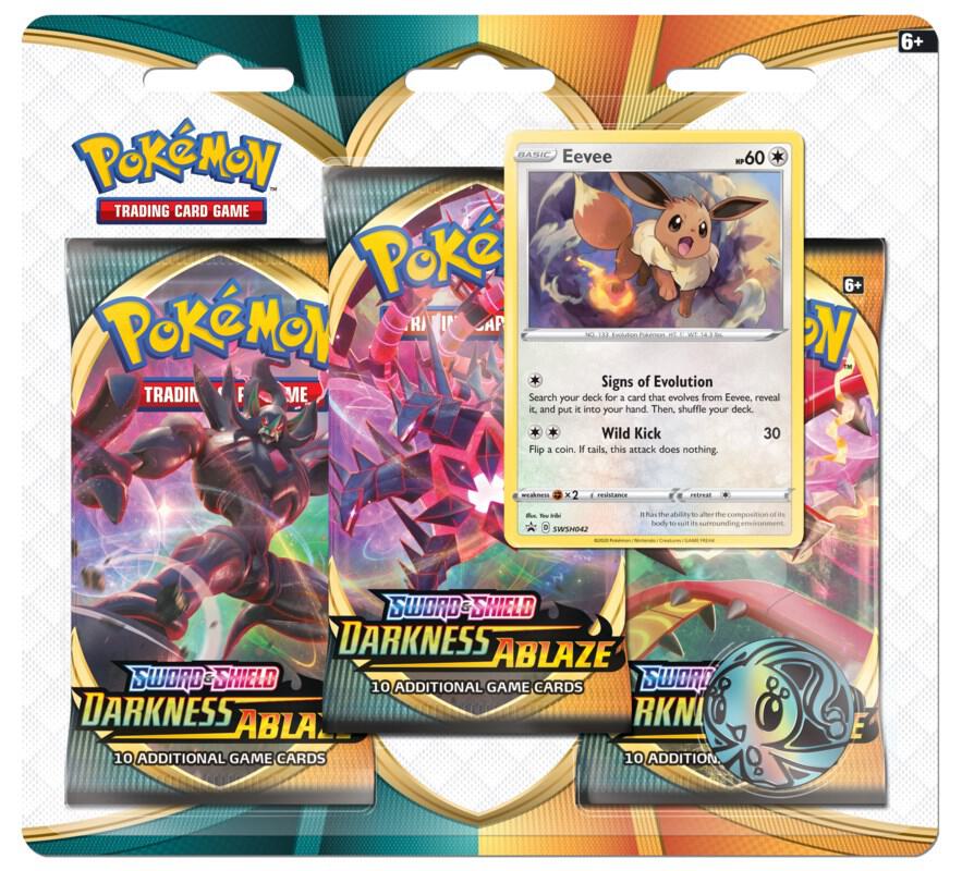 Darkness Ablaze 3 Pack Blister [Eevee] - SWSH03: Darkness Ablaze (SWSH03)