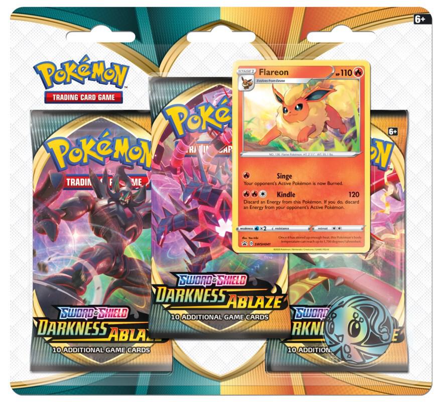 Darkness Ablaze 3 Pack Blister [Flareon] - SWSH03: Darkness Ablaze (SWSH03)