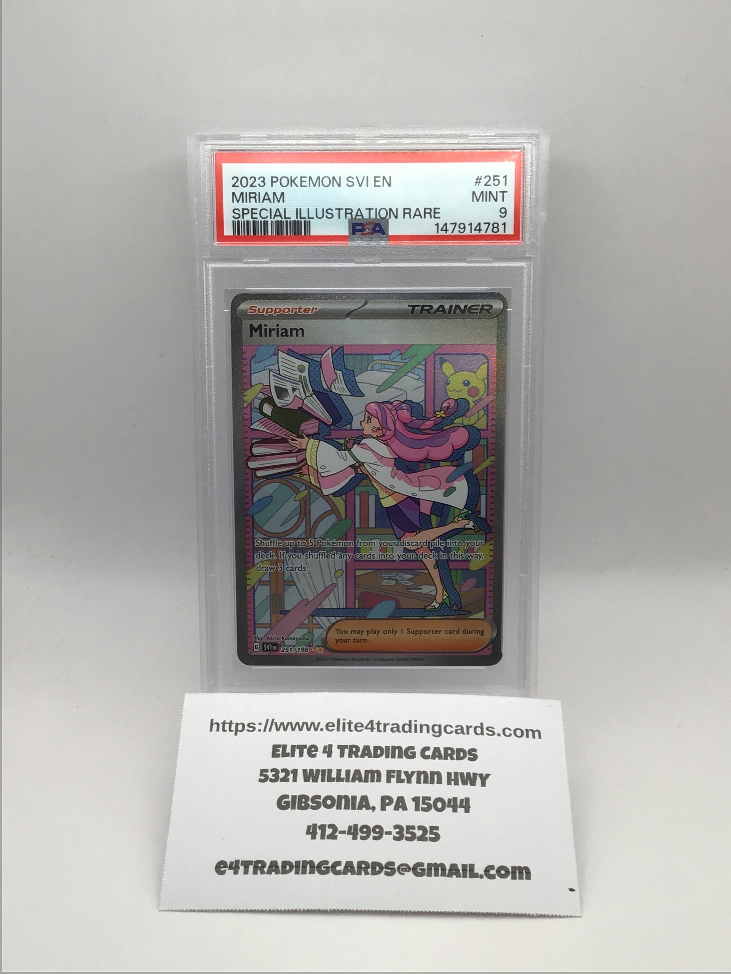 2023 Pokemon SVI EN Miriam #251 (PSA 9)
