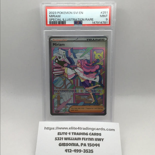 2023 Pokemon SVI EN Miriam #251 (PSA 9)