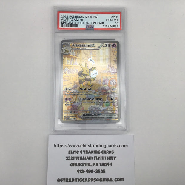 Alakazam ex #201 Pokemon Scarlet & Violet 151 (PSA 10)