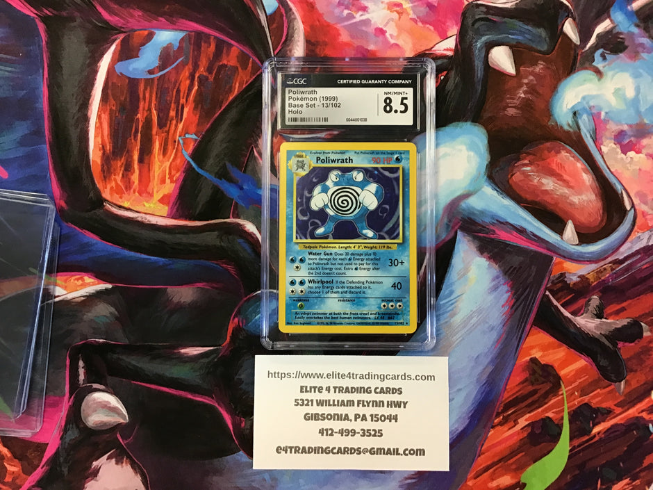 Poliwrath #13 Pokemon Base Set (CGC 8.5)