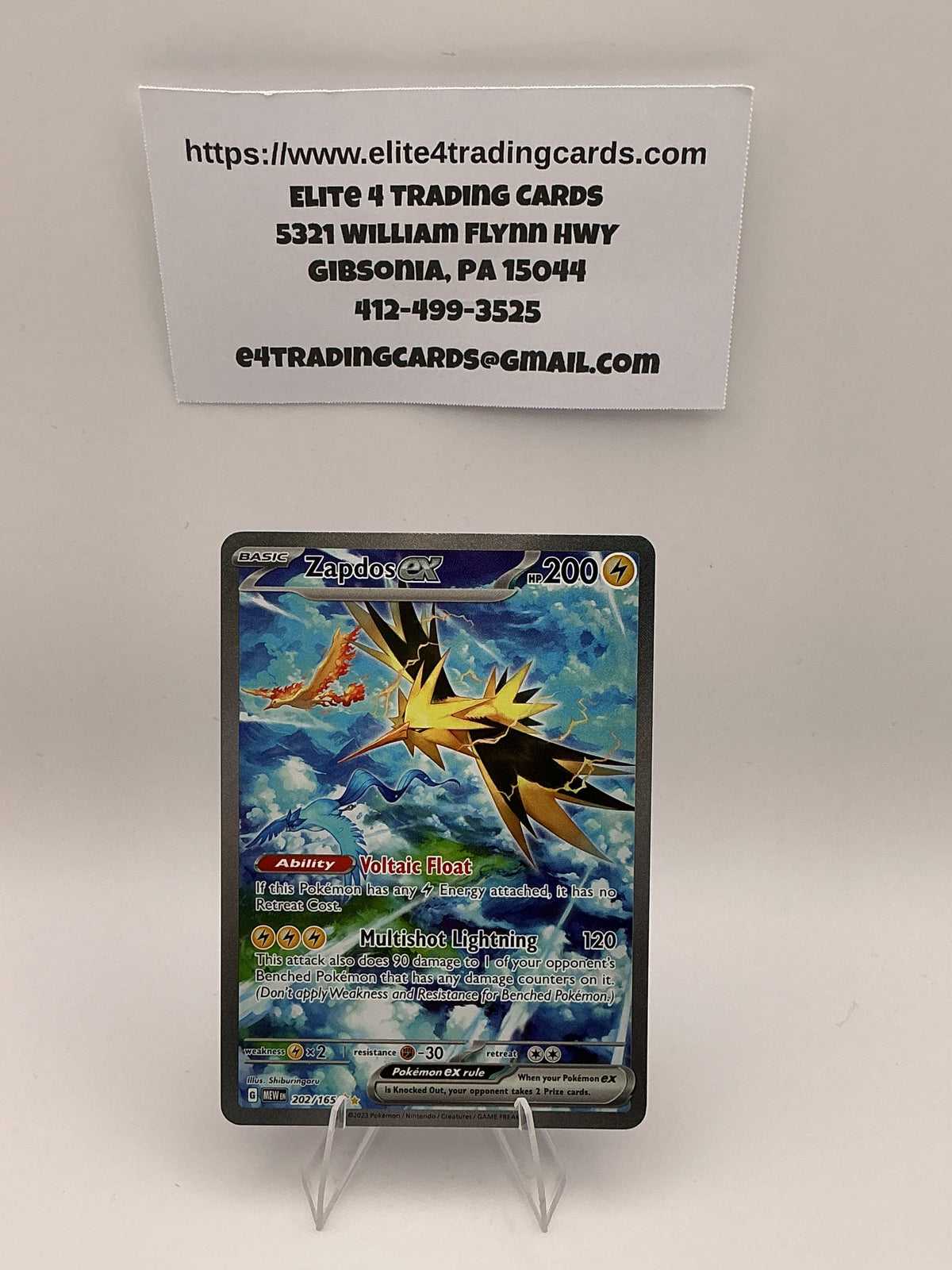 Zapdos ex - 202/165 - SV: Scarlet & Violet 151 (MEW) - (LP)