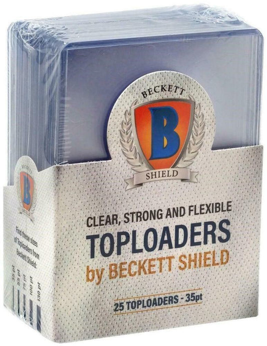 Beckett Shield Standard Size Card 35pt Toploader (35 Pack) - Beckett Shield