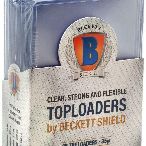 Top Loader Beckett Shield Standard Size Card 35pt Toploader (35 Pack) - Beckett Shield top loader
