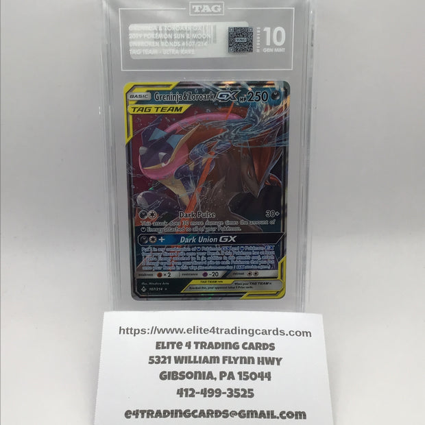 Greninja & Zoroark GX #107 (TAG 10)