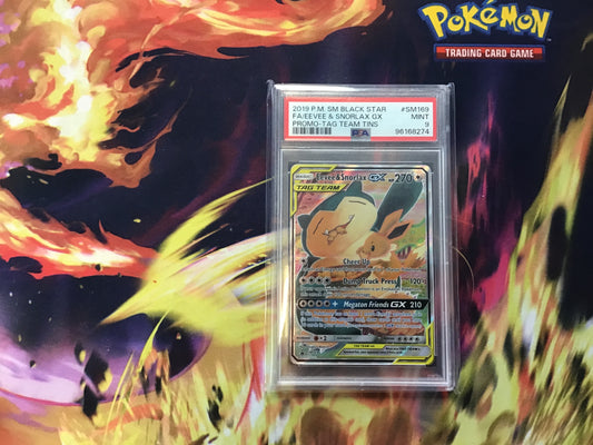 PSA 9 Eevee and Snorlax GX