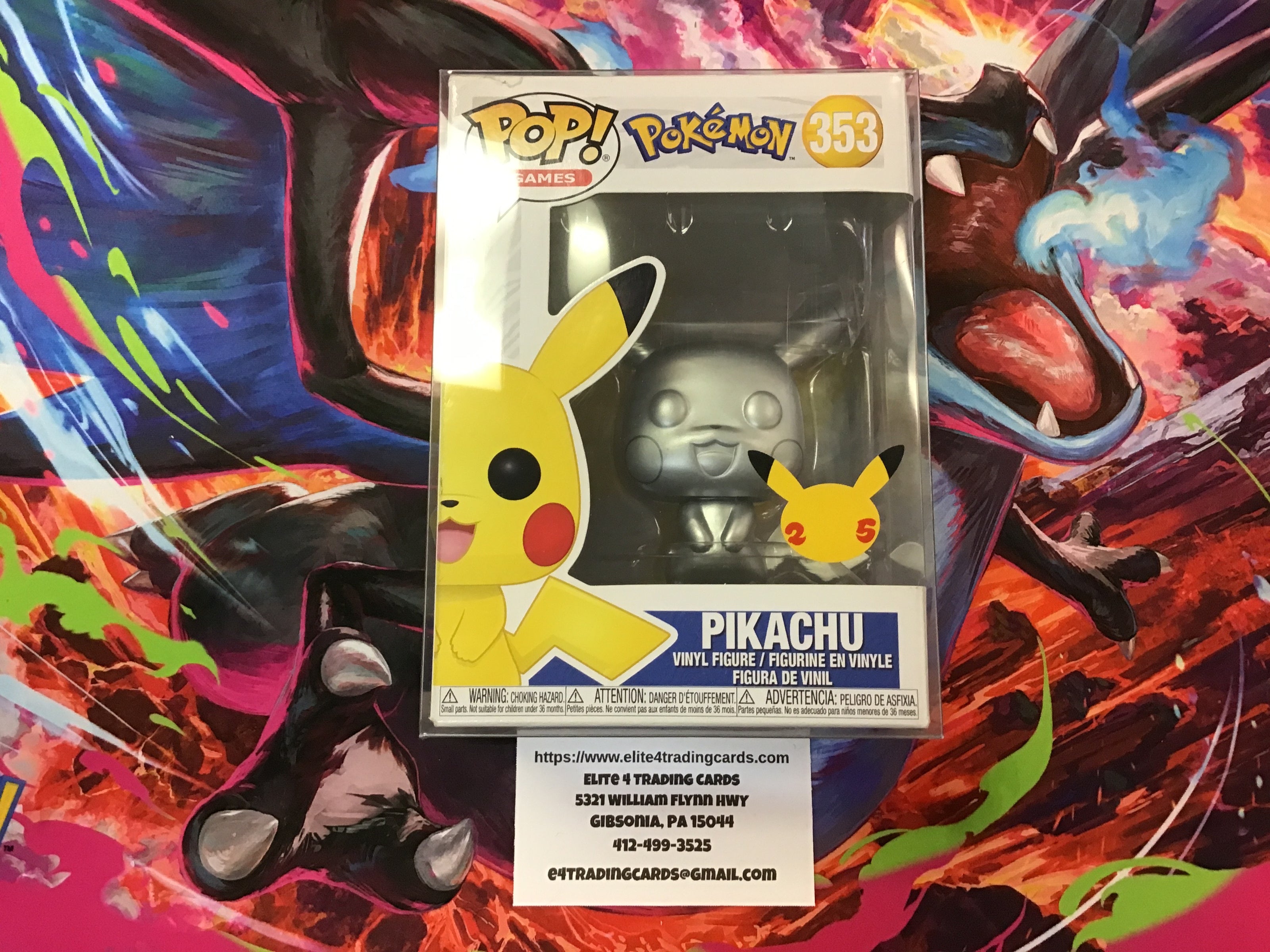 Pikachu #353 [Silver] Pikachu Stamped Funko Pop!