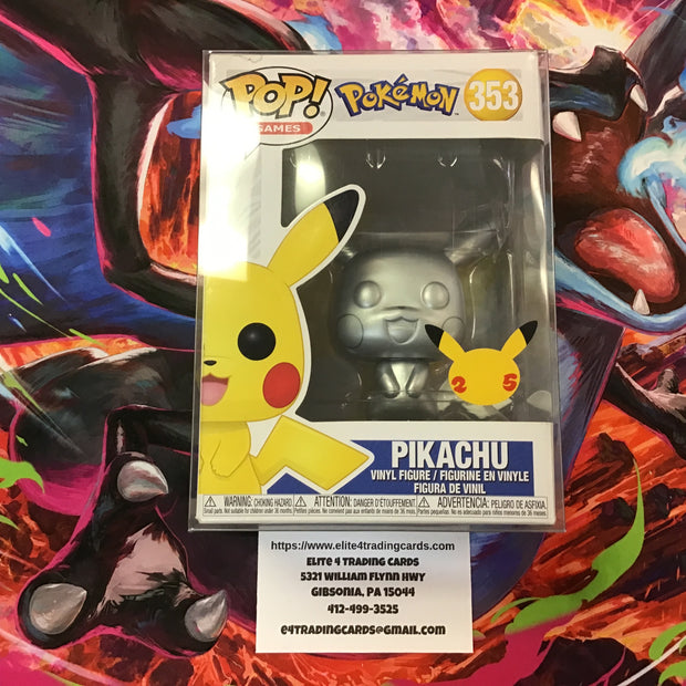 Pikachu #353 [Silver] Pikachu Stamped Funko Pop!