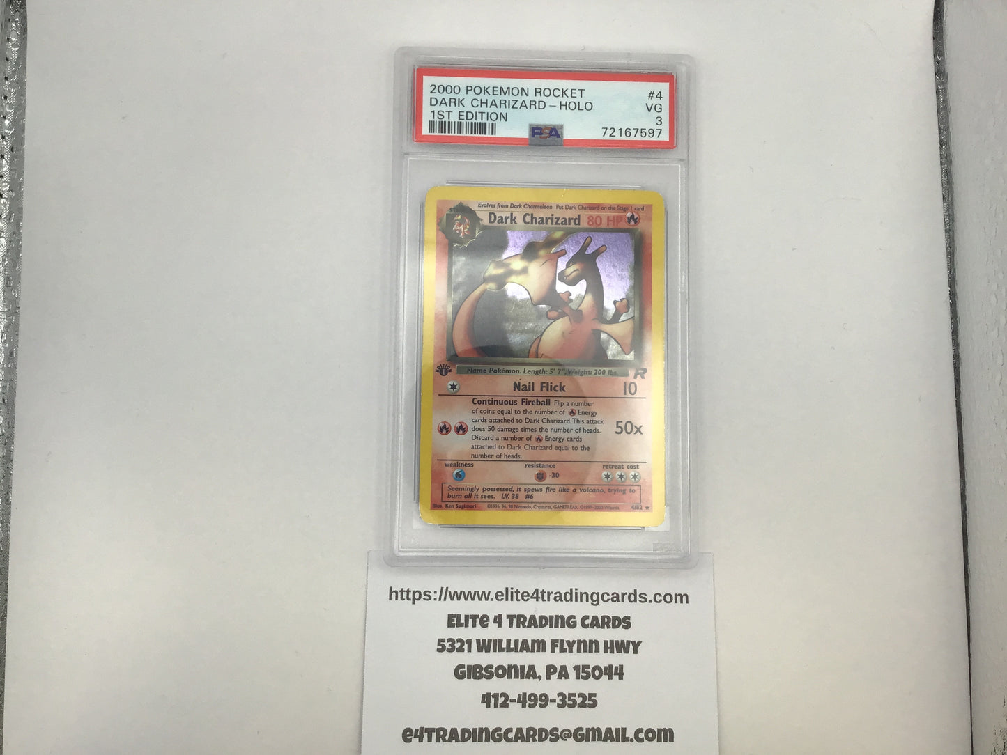 Dark Charizard [1st Edition] #4 Pokemon Team Rocket (PSA 3)